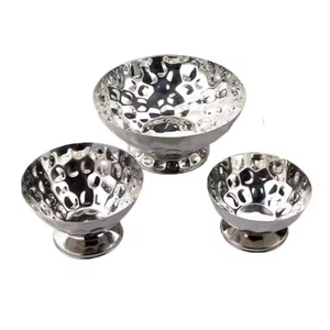 <b>Chocolate</b> Serving Bowl For <b>Wedding</b> Occasions-Hotel Ware Handmade Silver Polished Metal Dessert Holder Elegant Dining Accessory - Product Image 1
