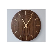 Jam dinding kayu pedesaan Modern buatan tangan natural finish tahan lama desain kayu solid ideal untuk rumah kantor kamar tidur atau ruang tamu
