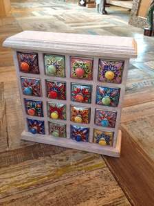 <b>Wooden</b> <b>Storage</b> <b>Chest</b> with Ceramic Drawers | Smooth Finish | OEM Wholesale Supplier - Product Image 2