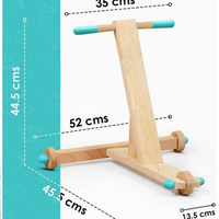 Marchette à pousser et à tirer en bois durable pour les tout-petits Jouets à cycle et à traction robustes