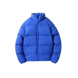 Veste en coton épaissi élégante pour hommes femmes automne High Street col montant fermeture à glissière avant couleur unie hiver - Product Image 4