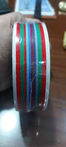 ริบบิ้นเหรียญ WOK-โอมาน แบบสามสี สายสะพายแบบกำหนดเอง ผ้าริบบิ้นลายโมอิร์ โพลีเอสเตอร์ 100% พิมพ์โลโก้ตามสั่ง ซักได้ - Product Image 3