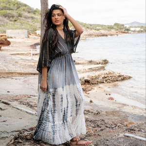 batik beach dress Summer Batik Dress: Green – Chen Burkett New York main image 1