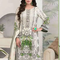 Gaun Sutra Katun Pakistan Gaya India-Pakistan Berkualitas Tinggi, Laris Manis, Siap Pakai, Shalwar Kameez Wanita Semua Musim