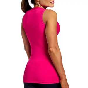 Camiseta sin mangas de punto corta informal para mujer, ropa sostenible transpirable de secado rápido - Product Image 1