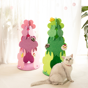 2023 Thiết Kế Mới Nhất Của Mèo Cây Giáng Sinh Màu Xanh Lá Cây Màu Hồng Cây Mèo Gãi Cho Mèo Mài Móng Vuốt - Product Image 1