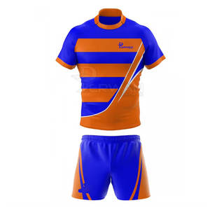 Fabrication en usine Uniforme de rugby au design unique Uniforme de rugby à séchage rapide imprimé de logo personnalisé - Product Image 2