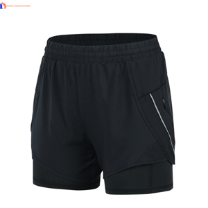 Logo personnalisé OEM Short de sport décontracté anti-rides pour hommes avec décoration brodée et dentelle - Product Image 3