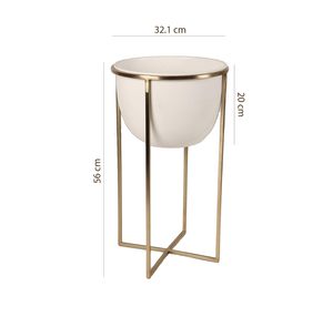 ไม้ตกแต่งกระถางต้นไม้ทำจากเหล็กเคลือบผงชุบทองสำหรับตกแต่งบ้านในสวนหรูหราปรับแต่งได้ - Product Image 4