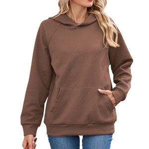 Sweats à capuche personnalisés respirants en polyester pour femmes Grande taille Boxy Wash Sweat-shirt à capuche long pour femmes en vrac - Product Image 2