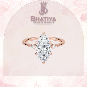 Anillo de compromiso nupcial atemporal de tres piedras estilo Komet anillo de diamante elegante Original 14K IGI certificado laboratorio cultivado para mujeres - Product Image 3