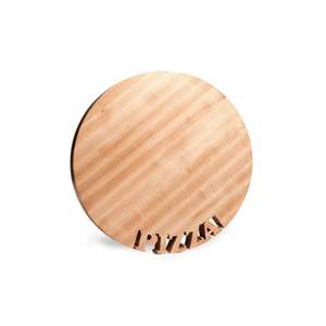 Tabla de cortar de madera de acacia con asa para Pizza, tabla para servir, bandeja de exhibición, tabla para pan de queso - Product Image 3