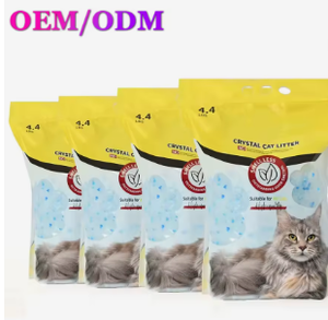 Cristales para Arena de Gatos, 4 Bolsas, Control de Olores, Bajo Contenido de Polvo, Fórmula No Aglomerante, No Requiere Recogida, Color Transparente - Product Image 1
