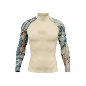 Hauts à manches longues pour hommes, respirants, antibactériens, à séchage rapide, protection UV, rash guard, surf, plongée, maillots de bain - Product Image 2