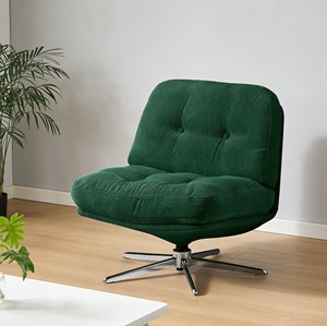 Nouveauté Canapé paresseux confortable, fauteuil pivotant rembourré doux, tissu en velours côtelé, siège unique, espace de détente à domicile - Product Image 5