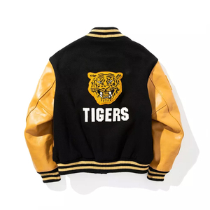 2024 Custom Men's Chenille Embroidery <b>Patchwork</b> Letterman Varsity Jacket High-Design Streetwear with Stand Collar for Winter - Product Image 6