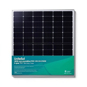 แผงโซลาร์เซลล์ UniteSol 380W โมโนคริสตัลไลน์ PERC แบบฮาล์ฟเซลล์ เกรด A ได้รับการรับรองมาตรฐาน TUV พร้อมกรอบอะลูมิเนียมสีเงิน - Product Image 2