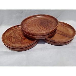 Assiette et vaisselle en bois fruits pour fête de mariage avec vaisselle taille différente et couleur bois naturel - Product Image 5