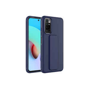 Coque de protection SAFA Qstand pour Redmi Note 11S Global, bleu foncé, silicone TPU premium, compatible avec Redmi 10C - Product Image 1