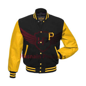 Logotipo personalizado lana Chenille bordado béisbol Pittsburgh Pirates hombres Varsity chaqueta Letterman al por mayor - Product Image 5