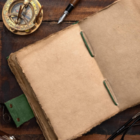 Vintage Journal Premium A5 Unruled 200 Page Diary Hecho a mano Reciclado Deckle Edge Paper Green Notebook Premium Leather Sketchbooks