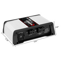 Amplifier Monoblock 2 Saluran Taramps Bass 1200 2 Ohm Kelas D 1200 Watt RMS Full Range Input RCA/High Level Built-in DSP Mobil