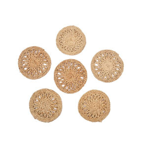 Meilleures ventes : Sets de table ronds en jute tressée écologiques, isolants thermiques, sous-verres, décoration intérieure minimaliste, couleur personnalisable - Product Image 2