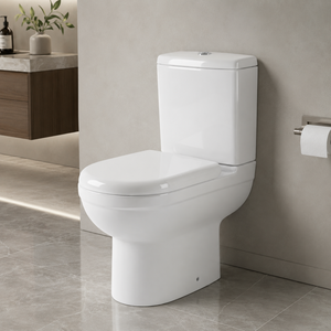 Inodoro de Cerámica Moderno de Dos Piezas Ballon, Versátil para Uso en Interiores y Exteriores, para Escuelas, Hospitales, Hoteles, Cocinas, Baños y Exteriores - Product Image 5