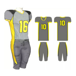 Ensemble d'uniformes de football unis à manches courtes pour hommes Hauts de football américain Maillot de football américain - Product Image 1