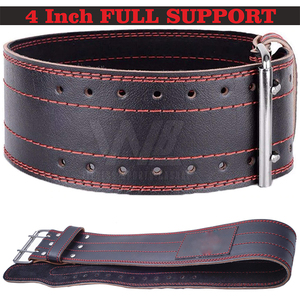 Ceinture de musculation en cuir de vachette, antidérapante, robuste, protection professionnelle avec boucle à double ardillon, durable - Product Image 3