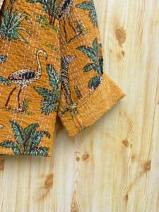 Abrigo Reversible de estilo Vintage para mujer de otoño, nueva colección, chaqueta de dama de honor de talla grande de algodón acolchado Kantha bordado - Product Image 3