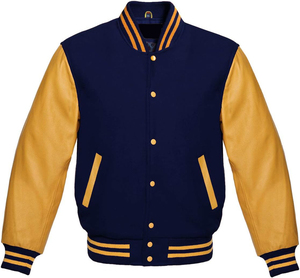 Unisex Formal Jacket Baseball Letterman Style 100% Wool/<b>Viscose</b> Sleeves College Baseball Front Logo Sale Custom DDP Shipping - Product Image 1