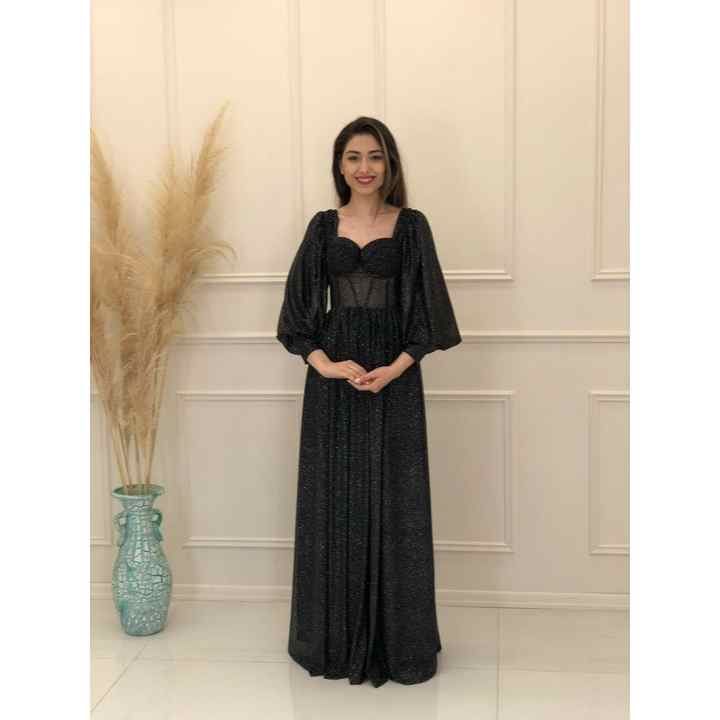 Stars Women's Balloon Sleeve Long Tulabiye An40202 40202