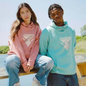 เสื้อสเวตเตอร์ผ้าฟลีซแบบสวมหัวของผู้ชายเสื้อฮู้ดผ้าคอตตอนโพลีเอสเตอร์สีทึบระบายอากาศได้ดี - Product Image 3