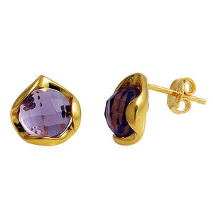 Boucles d'oreilles plaquées or design de luxe boucle d'oreille en pierre de zircon en argent sterling 925 pour les femmes bijoux cadeaux - Product Image 3