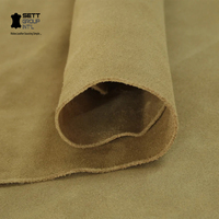Cuir de vachette suédé kaki biologique authentique OEM, cuir souple de qualité supérieure 0,7-1,5 mm, matériau DIY pour chaussures, ceintures, canapés, ateliers de fabrication