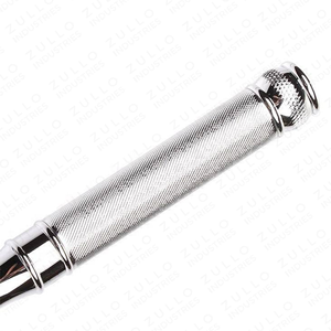 Rasoir de sécurité professionnel en acier inoxydable, argenté, réutilisable, à double tranchant, outil de rasage, vente en gros - Product Image 2