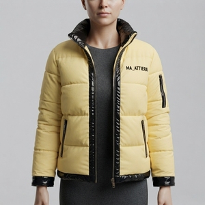 Men Padded Winter <b>Jacket</b> <b>Quilted</b> <b>Pattern</b> High Collar Warm Zip Up Outdoor <b>Jacket</b> OEM ODM Wholesale - Product Image 1