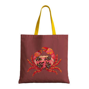 High Quality Cute Crab <b>Tote</b> Bag Zipper Closure Solid Color Nylon <b>Plastic</b> Material Cotton Portable Outdoor-Friendly for All - Product Image 5