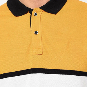 เสื้อยืดโปโลระบายอากาศสำหรับผู้ชายลายทางผ้าถักลาย100% ระบายอากาศคอปกดีไซน์ซับลิเมชันราคาถูกสำหรับ100% โปโล - Product Image 6