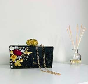 Sac à main en résine époxy moderne et tendance pour femmes |   Pochette de soirée brillante pour mariage |   Écologique et Imperméable |   Cocktail - Product Image 1