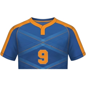 Ensemble de maillot de baseball pour homme avec impression par sublimation personnalisée, poids du tissu 300g, séchage rapide, respirant, 100% polyester, motif uni - Product Image 5