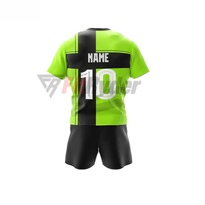 2024 Wholesale <b>Cheap</b> Price Breathable 100% Polyester Rugby Uniform Set Long Sleeve Jerseys Shorts Full Sublimation Printing OEM - Product Image 3