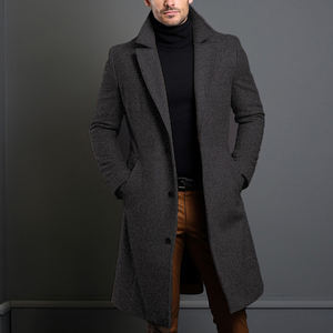Manteau long d'hiver à capuche pour homme, design personnalisé, marque privée - Product Image 3
