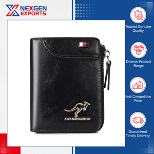 Cartera de PU con RFID para Hombre, Diseño Elegante, Calidad Premium, Suministro Directo de Fábrica, Multifuncional, Personalizable, con Cierre de Cremallera de Poliéster - Product Image 2