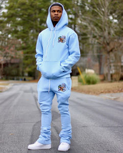 NUEVO Conjunto Deportivo GEO BROTHERS American Street, Sudadera con Capucha Ajustada, Tela de Felpa de Alta Calidad, Talla Estadounidense, Corte Regular, Estilo Vintage, Invierno - Product Image 1