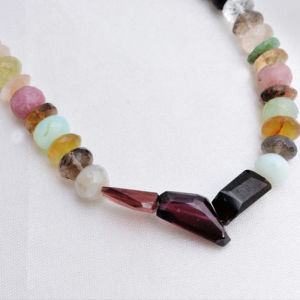 Collar de Cuentas de Gemas Mixtas Facetadas de Diferentes Formas | 16 Pulgadas, Cuentas Facetadas de Piedras Preciosas Naturales Mixtas para la Elaboración de Joyería Fina - Product Image 1