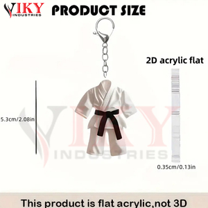 2025 mới nhất chất lượng tốt làm cho nhà cung cấp tốt nhất của riêng bạn võ thuật mini Karate thống nhất Móc chìa khóa trong tỷ lệ bán buôn - Product Image 4