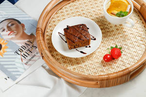 Plateau de service en rotin naturel au prix le plus bas avec poignées fait à la main du Vietnam - Product Image 5