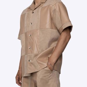 กางเกงขาสั้นลายตาหมากรุกสําหรับผู้ชาย - กางเกงขาสั้นลายตาหมากรุกน้ําหนักเบาระบายอากาศได้ดีและมีสไตล์สําหรับชุดฤดูร้อนและชุดลําลอง - Product Image 3